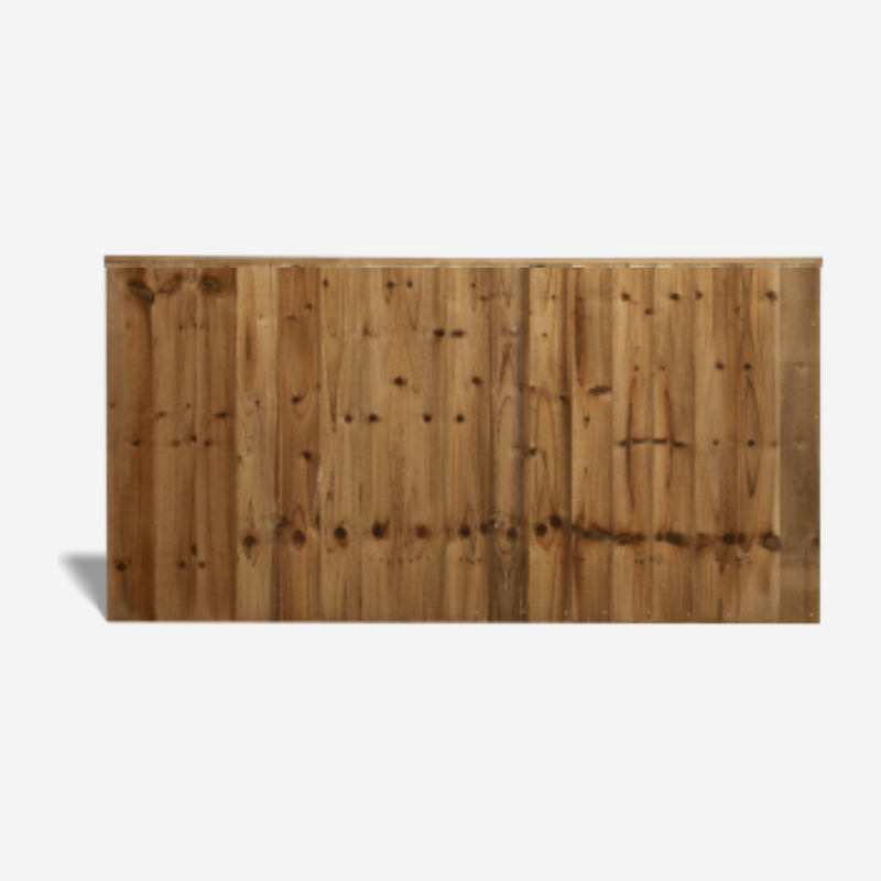 Feather Edge Fence Panel – Treated Brown 1.83m x 0.9m (6′ x 3′)
