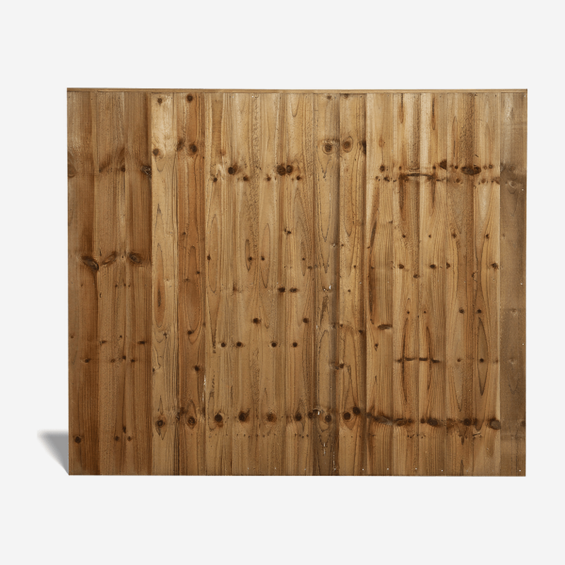Feather Edge Fence Panel – Treated Brown 1.83m x 1.5m (6′ x 5′)
