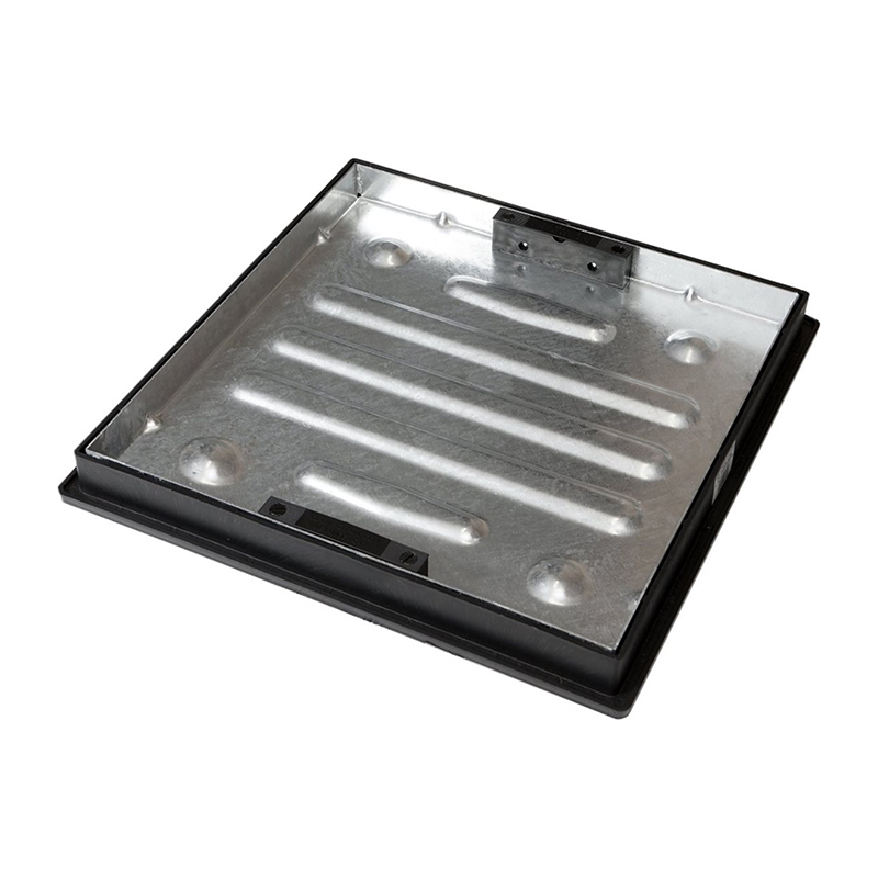 Clark-Drain Galvanised Recessed Square to Round Manhole Cover & Frame 5t – CD 450SR/46SL (450mm x 450mm x 44mm)