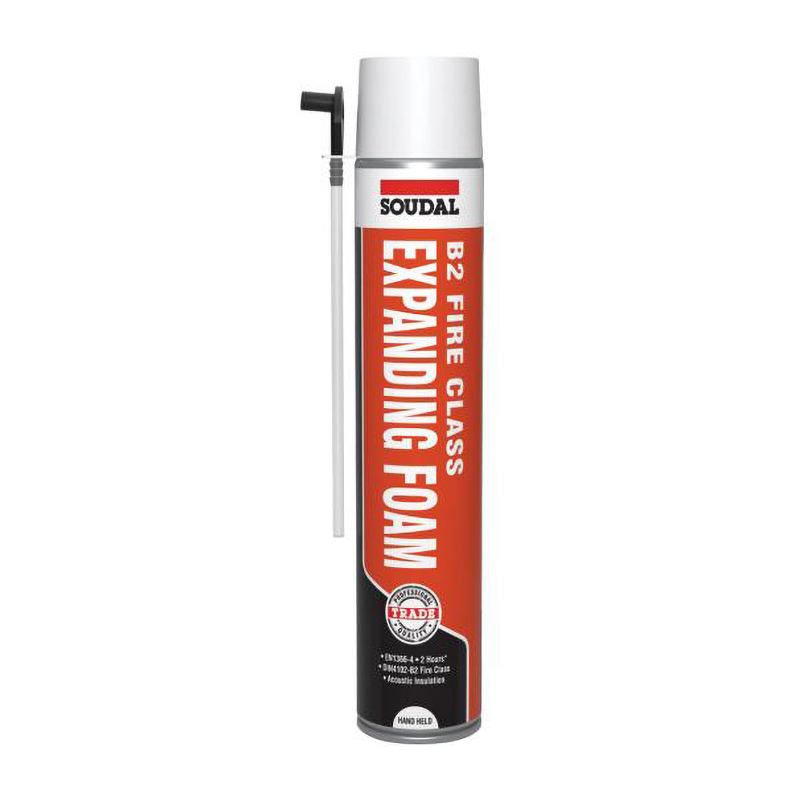 Soudal Trade B2 Fire & Acoustic Expanding Foam – Hand Held 750ml