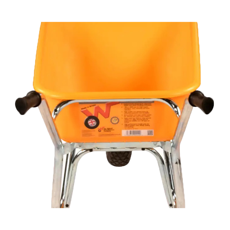 Walsall Wheelbarrow Phoenix Yellow HDPE Super Heavy Duty 120L with Puncture Proof Wheel