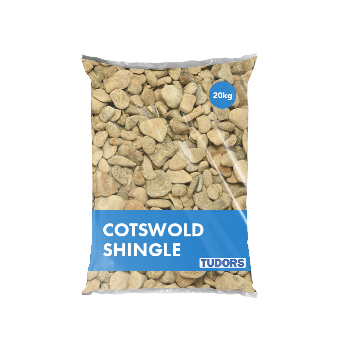 Chippings Cotswold Shingle Gravel 10mm-20mm (20kg Poly Bag)