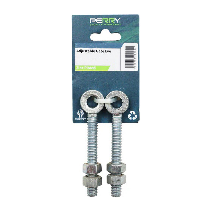 Perry Adjustable Gate Eyes No.165 - Zinc Plated 150mm x 19mm Eye (2 Pack)