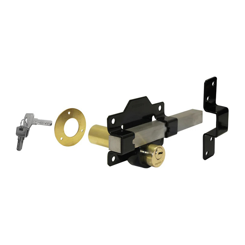Perry Double Locking Long Throw Gate Lock No.1127 – Black 70mm