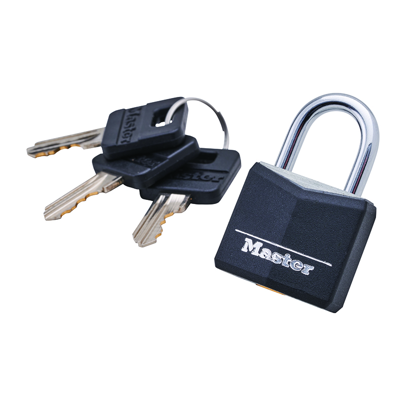 Master Lock Aluminium Padlock 30mm – Black Vinyl Cover