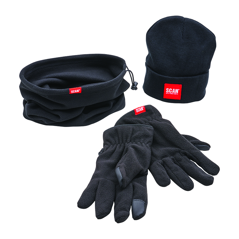 Scan 3 Piece Winter Essential Kit  – Beanie Hat, Gloves & Snood