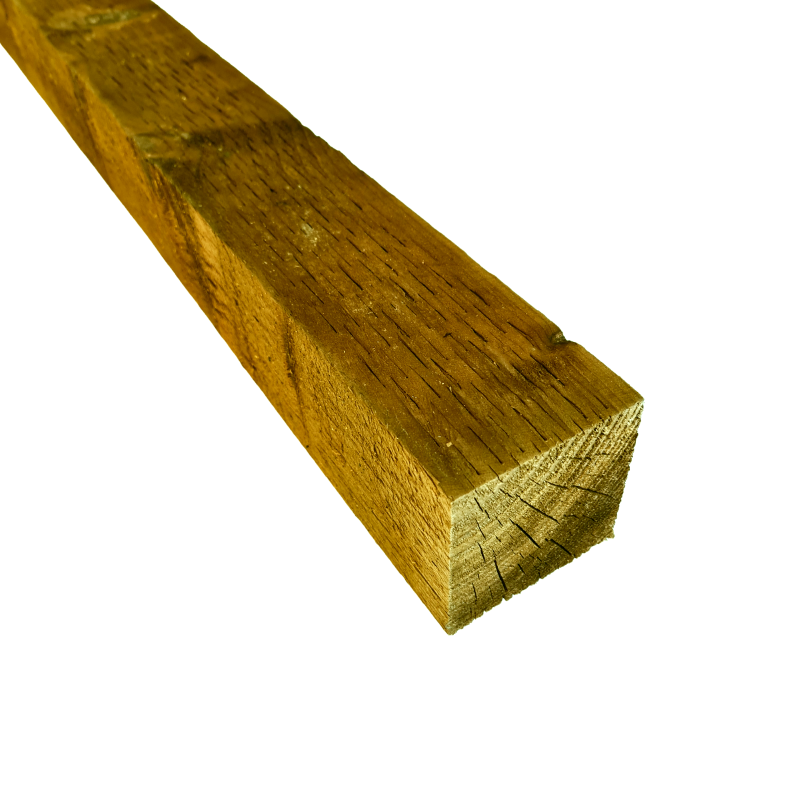 2.4m Timber Fence Post – Treated & Incised Green (75mm x 75mm)