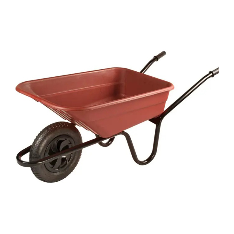 Shire Polypropylene  Wheelbarrow Burgundy 90L with Pneumatic Wheel