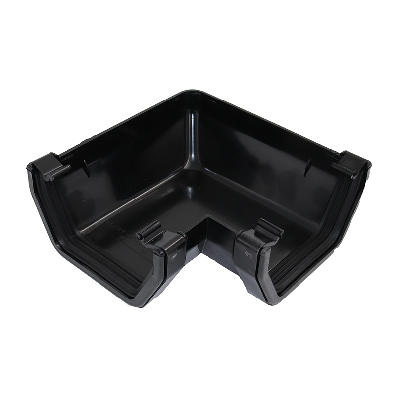 Kalsi Square Line 114mm Gutter Angle 90&deg; – Black