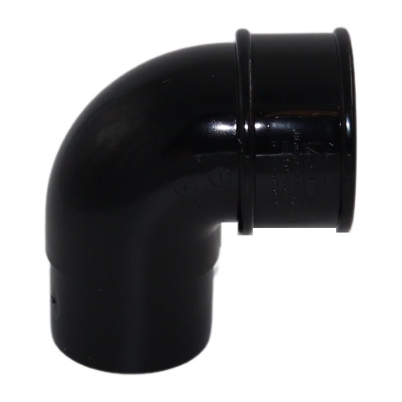 Kalsi Round 68mm Downpipe Offset Bend 92.5&deg; – Black