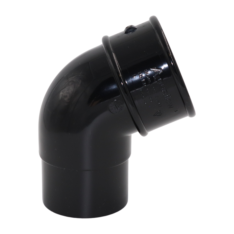 Kalsi Round 68mm Downpipe Offset Bend 112.5&deg; – Black