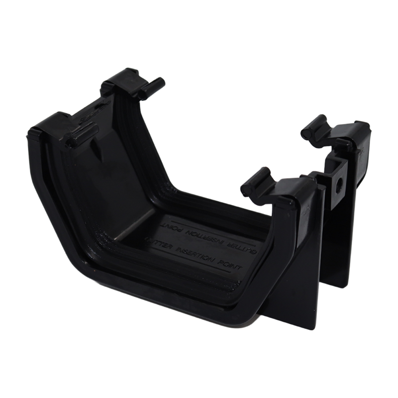 Kalsi Square Line 114mm Gutter Union – Black