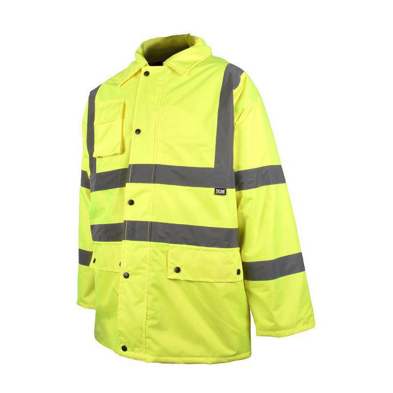 Scan Hi-Vis Reflective Waterproof Motorway Jacket – Yellow (XL)