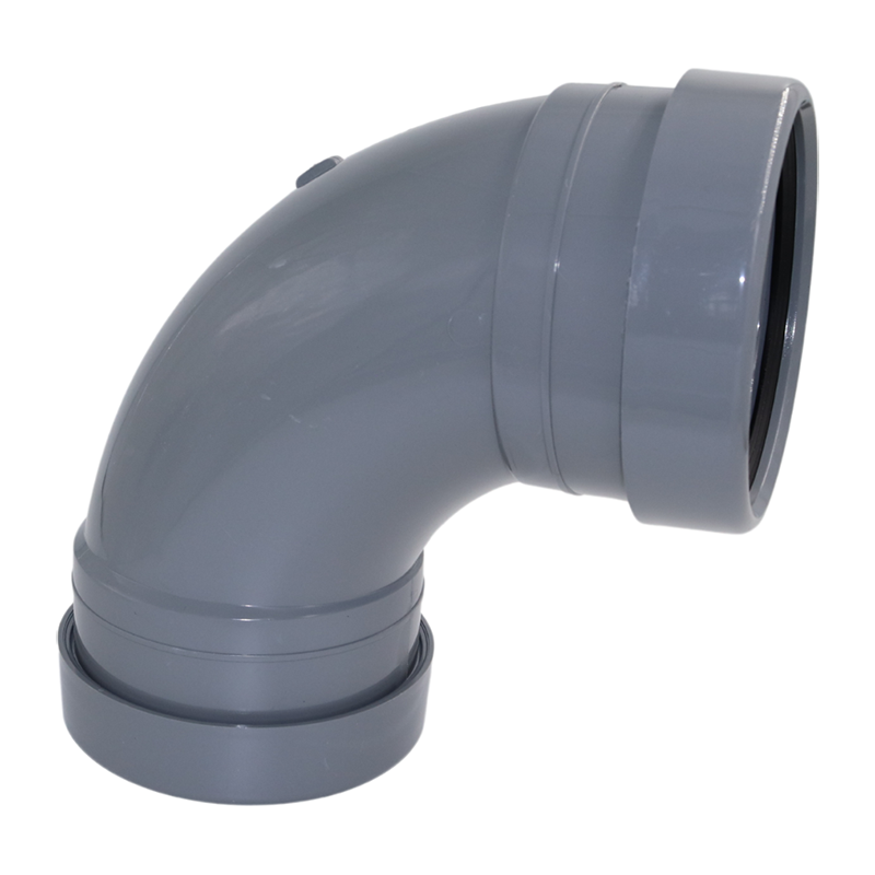 Kalsi 110mm Soil Pipe Bend 92.5&deg; – White (Double Socket)