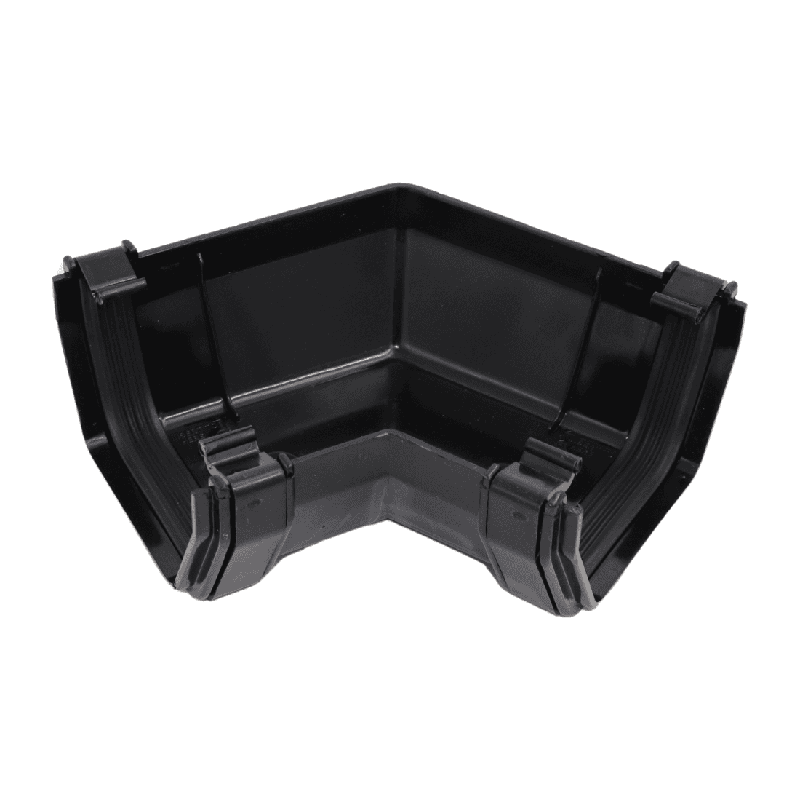 Kalsi Square Line 114mm Gutter Angle 120&deg; – Black