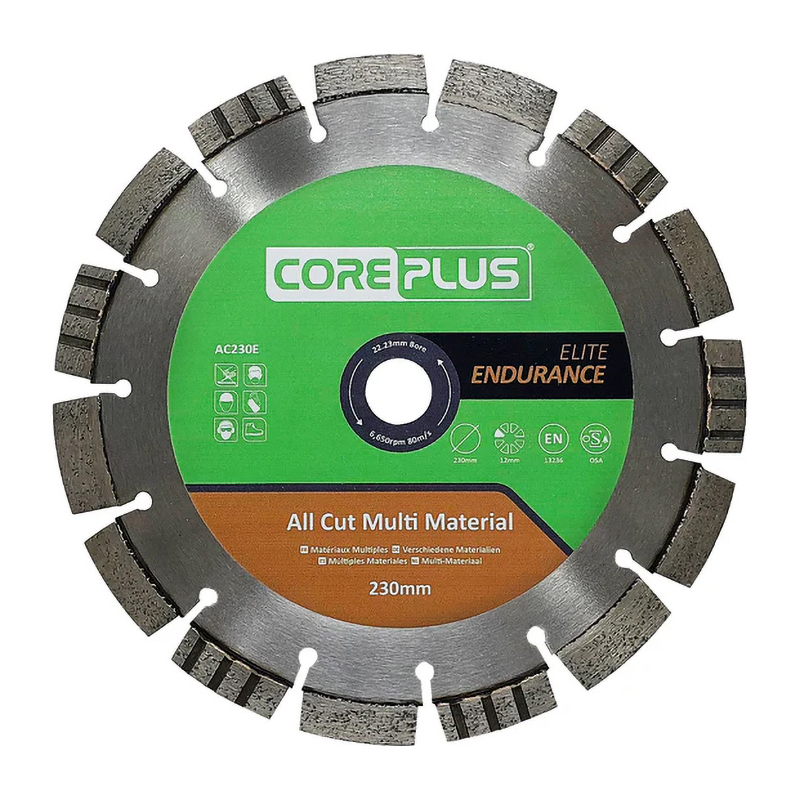 CorePlus Elite Endurance All Cut Multi-Material Diamond Blade (230mm x 22.23mm)