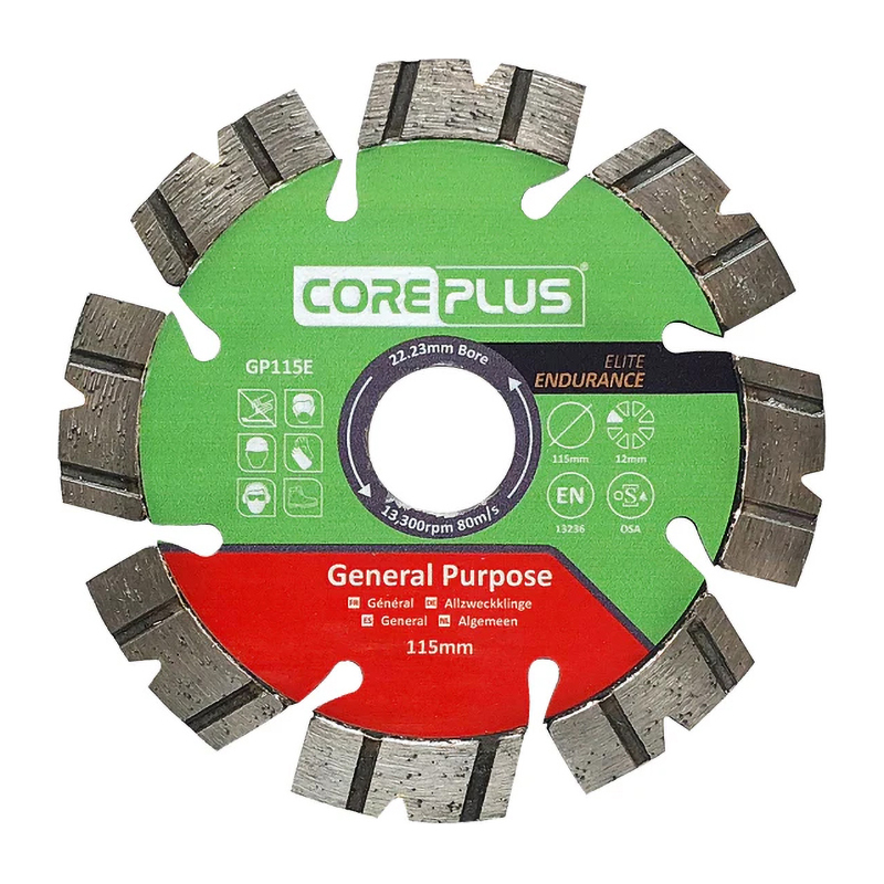 CorePlus Elite Endurance General Purpose Diamond Blade (115mm x 22.23mm)