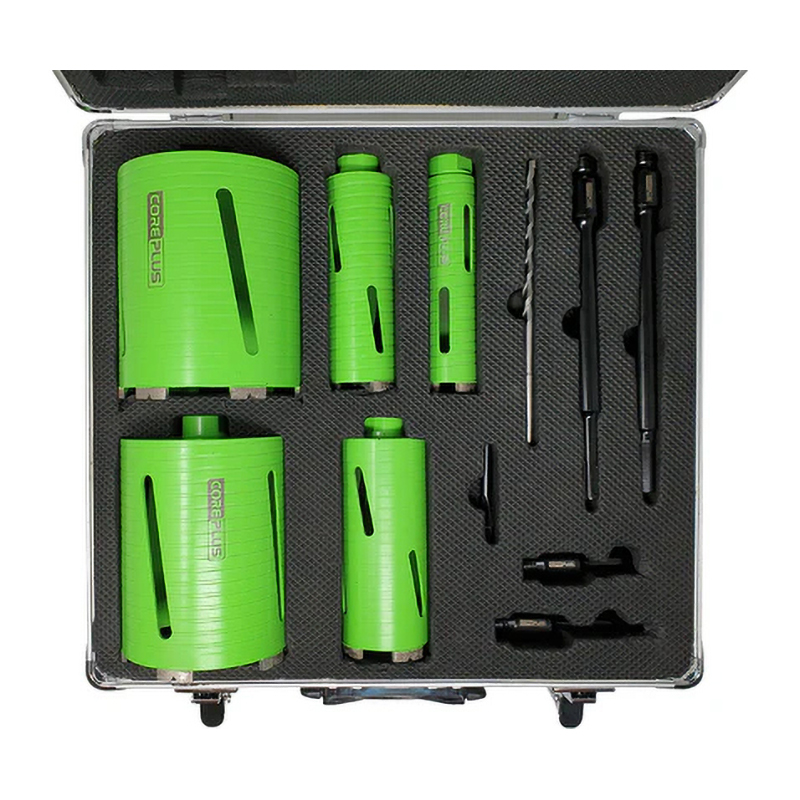 CorePlus Diamond Dry Core Drill Bit Kit - 1/2" BSP (11 Piece)