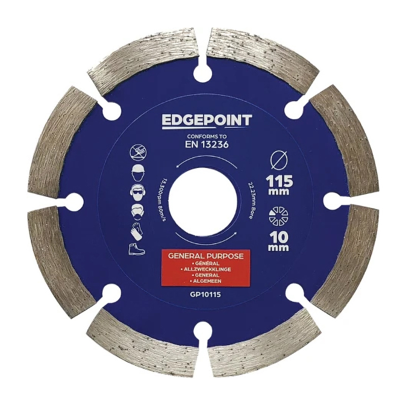 EdgePoint General Purpose Diamond Blade – 10mm Segment (115mm x 22.23mm)