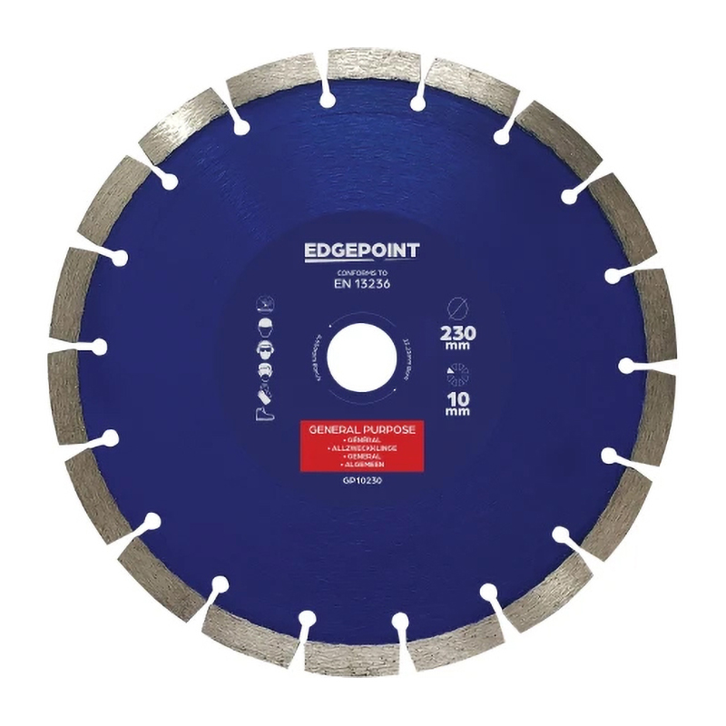 EdgePoint General Purpose Diamond Blade – 10mm Segment (230mm x 22.23mm)