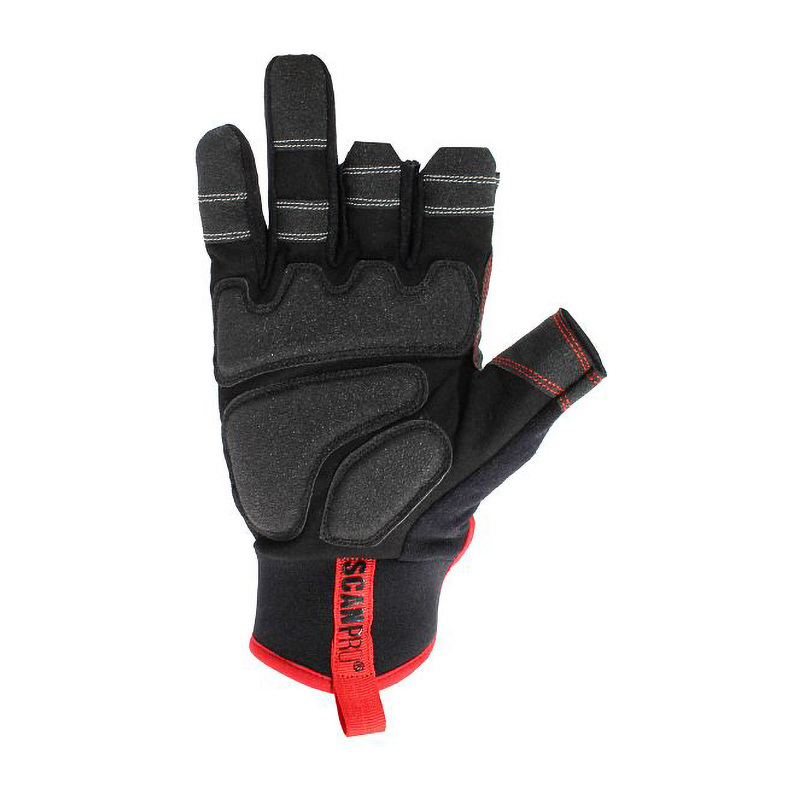 Scan Pro Three Finger Framers Gloves - 4 Way Spandex Size 10 (XL)
