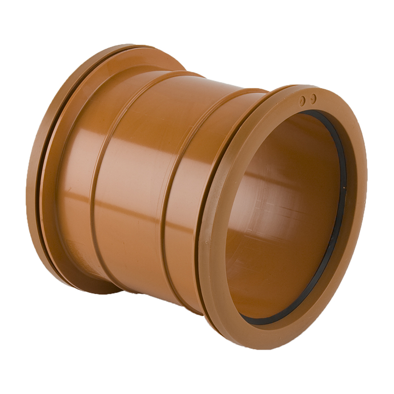 Brett Martin 110mm Underground Slip Coupling – Orange/Brown (Double Socket)