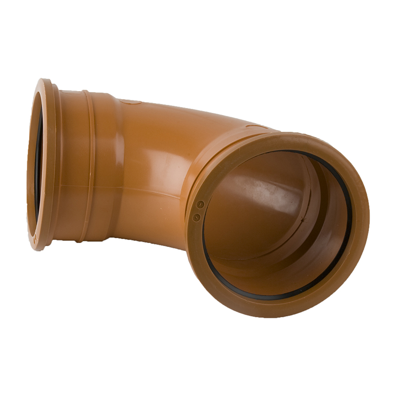 Brett Martin 160mm Underground Bend 87.5&deg; – Orange/Brown (Double Socket)