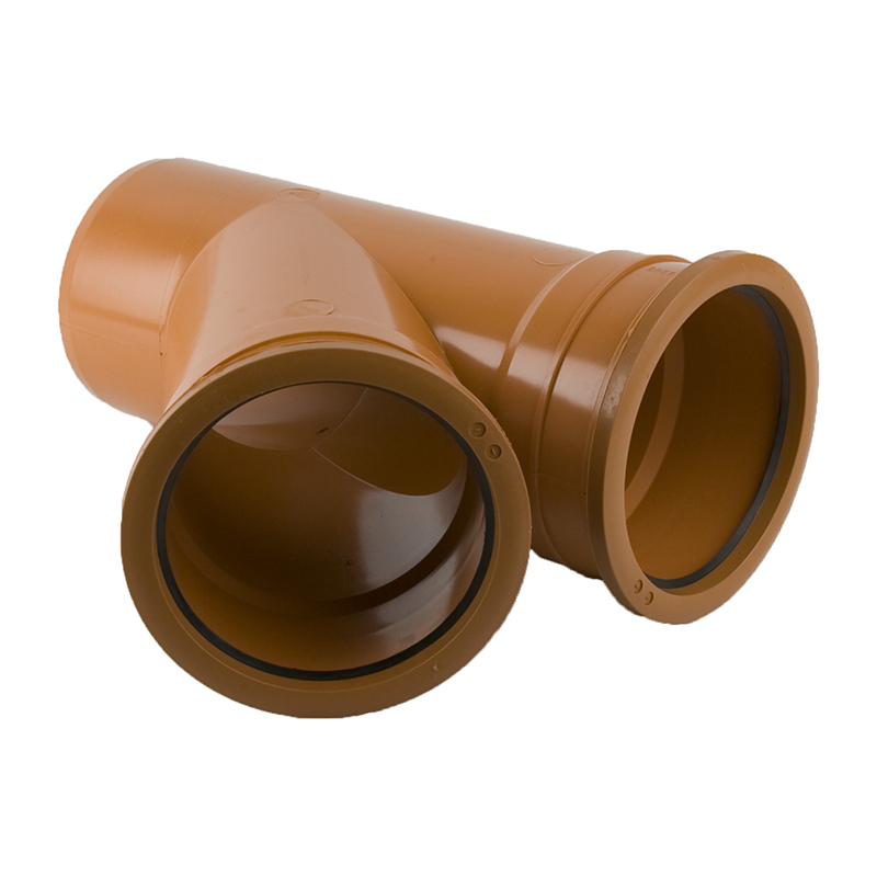 Brett Martin 160mm Underground Equal Junction 45&deg – Orange/Brown (Double Socket)