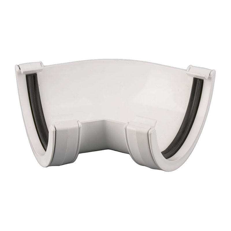 Brett Martin 112mm Roundstyle Gutter Angle 135&deg; – Arctic White