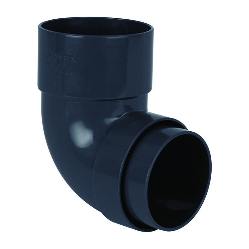 Brett Martin 68mm Round Downpipe Bend 92.5&deg; – Anthracite