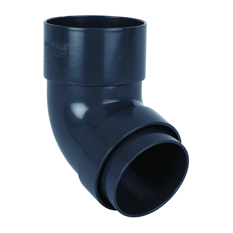Brett Martin 68mm Round Downpipe Offset Bend 112.5&deg; – Anthracite