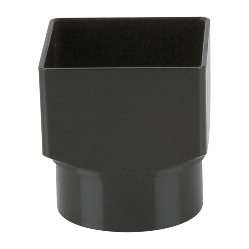 Brett Martin 65mm Square to 68mm Round Downpipe Adaptor – Black