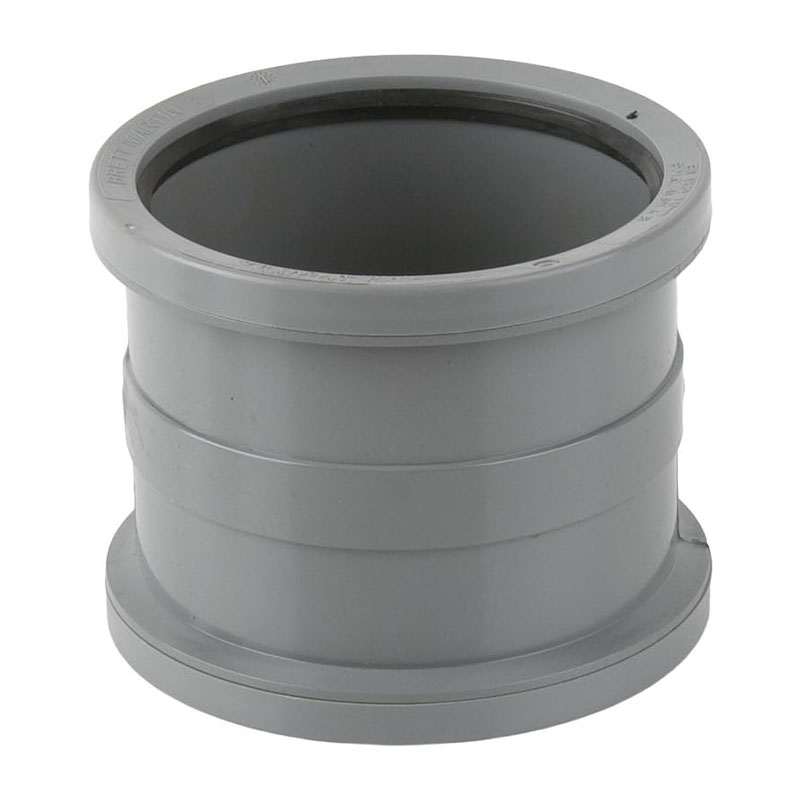 Brett Martin 110mm Soil Coupler – Grey (Double Socket)