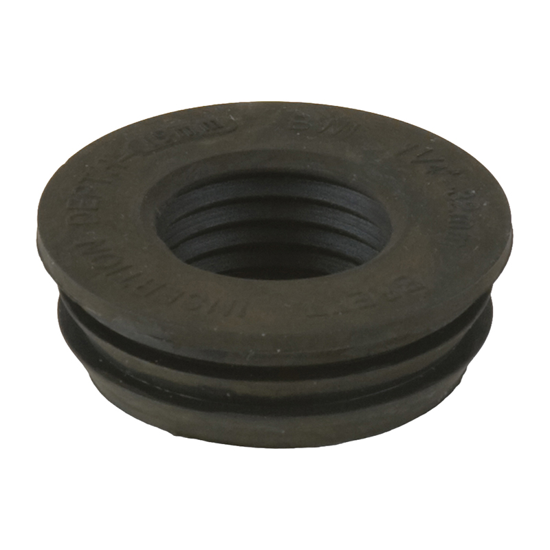 Brett Martin 32mm Push-Fit Rubber Strap Boss Waste Adaptor – Black