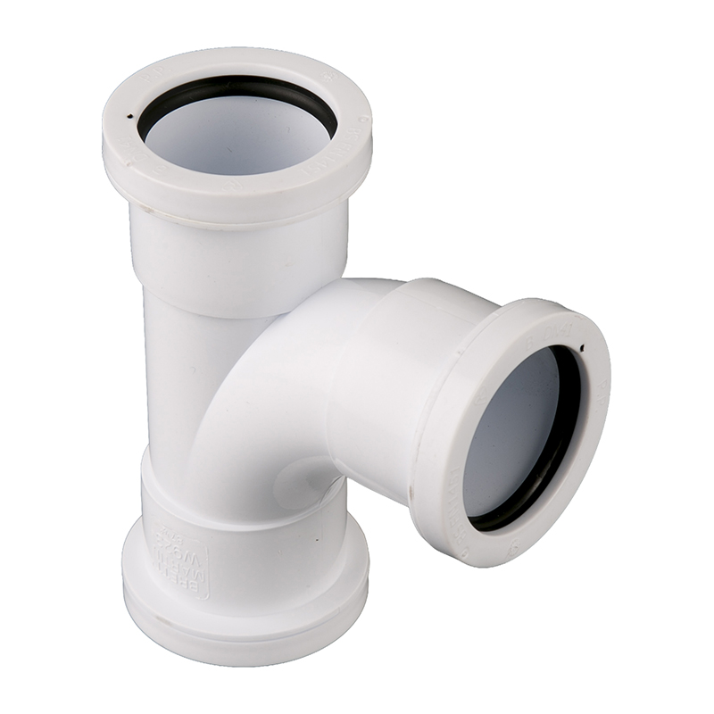 Brett Martin 40mm Push-Fit Waste Swept Tee 92.5&deg; – White