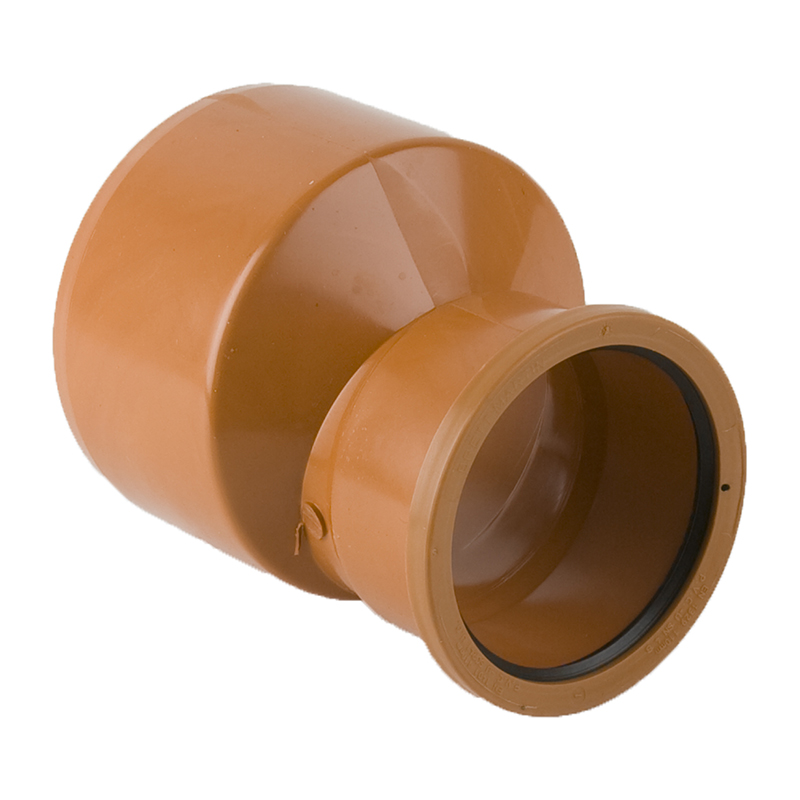 Brett Martin 160mm x 110mm Underground Level Invert Adaptor – Orange/Brown (Single Socket)